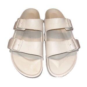 Birkenstock Arizona Essentials EVA White Sandals Slip On Women’s Size 40 VGUC